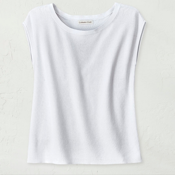 Coldwater Creek Tops - Coldwater Creek White Sleeveless Tank Top